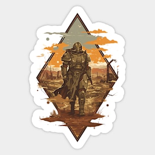 Enter the Wasteland - Diamond Frame - Post Apocalyptic Sticker